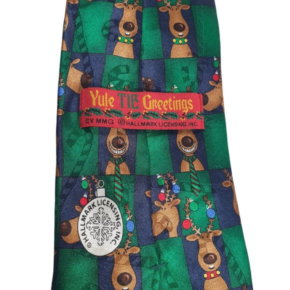 Yule Tie Greetings Mens Necktie Tie Hallmark Designer Accessory Work Office Dad - Picture 4 of 5